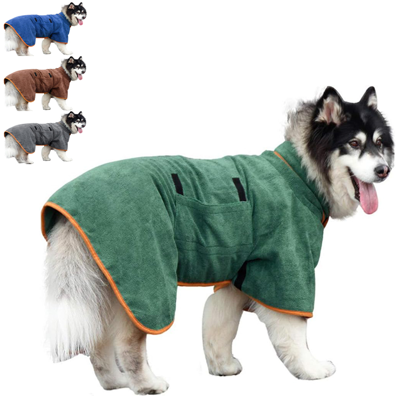 Beach Towel Large - Dog Bathrobe Towel Pet Drying Coat