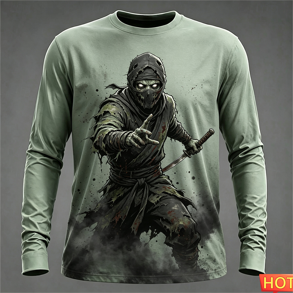Tee Graphic Print - Autumn winter Men's Long sleeved T-shirts