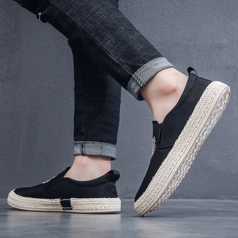 black Breathable shoes for man - đánh giá và giá Espadrille Slip On