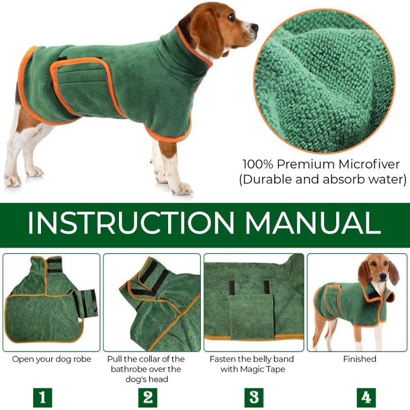 Dog Bathrobe Towel Pet Drying  - đánh giá và giá Beach Towel Large