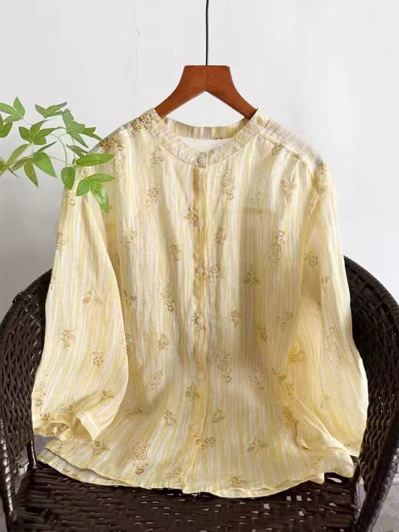 Women's Original Luxury Brand  - đánh giá và giá Linen Shirt Breathable