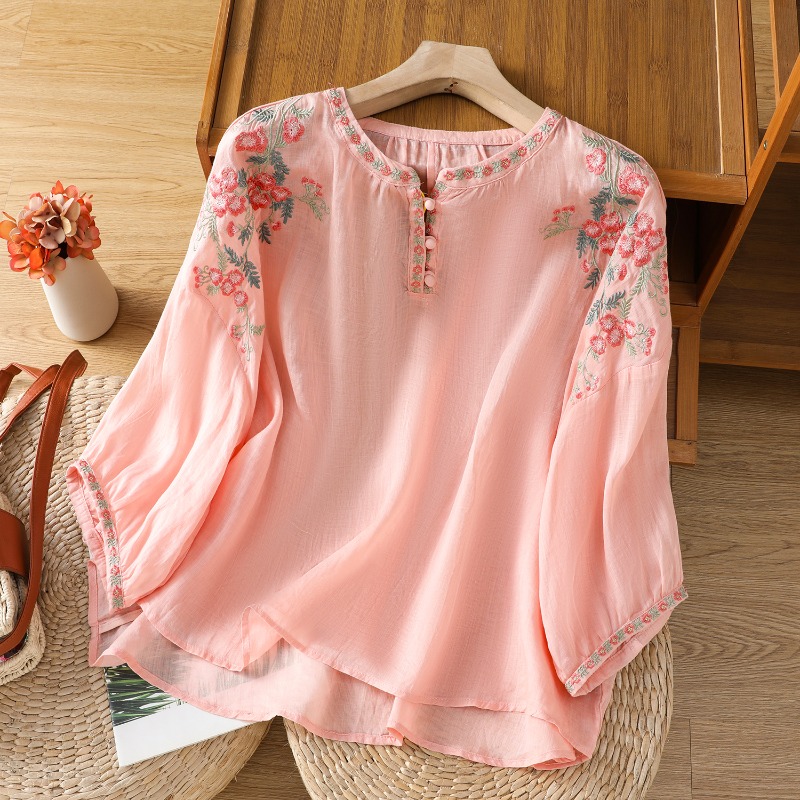 Chinese Style Women's Clothing - đánh giá và giá Linen Shirt Breathable