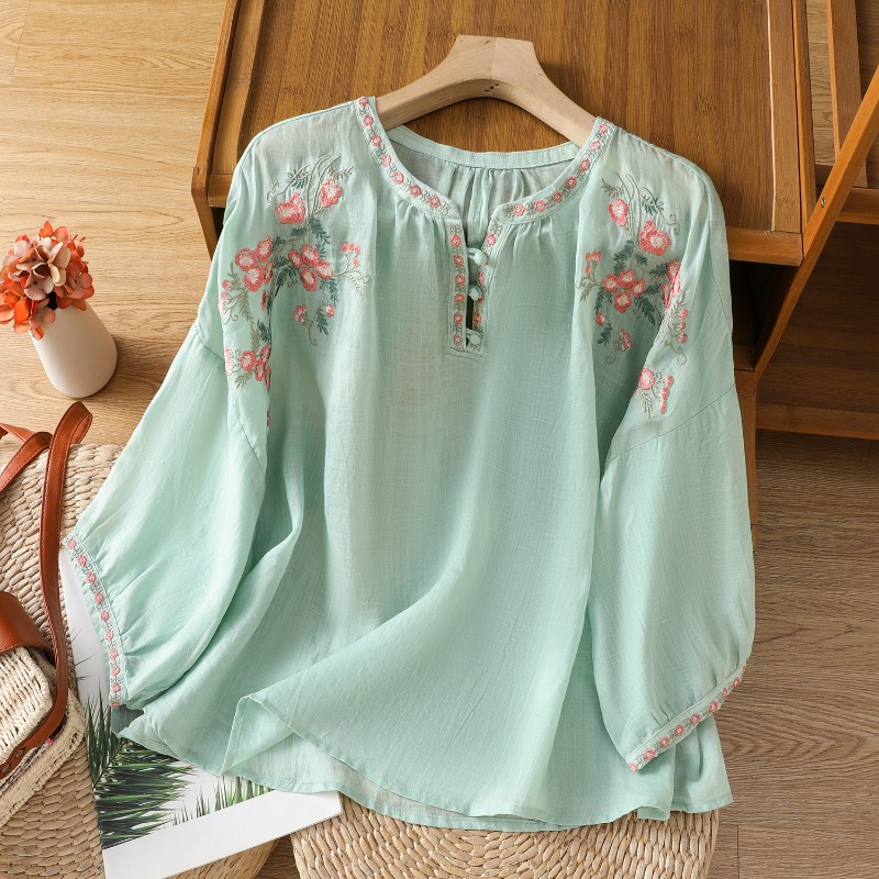 Chinese Style Women's Clothing - đánh giá và giá Linen Shirt Breathable