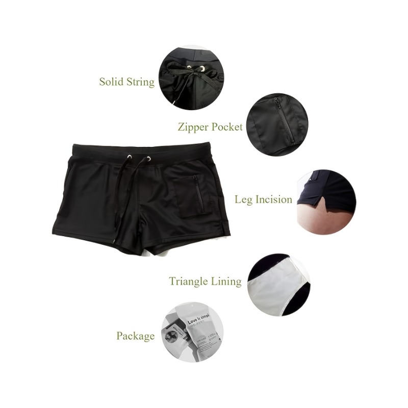 Stretchy Nylon & Elastane Men' - đánh giá và giá Swim Trunk Quick Dry