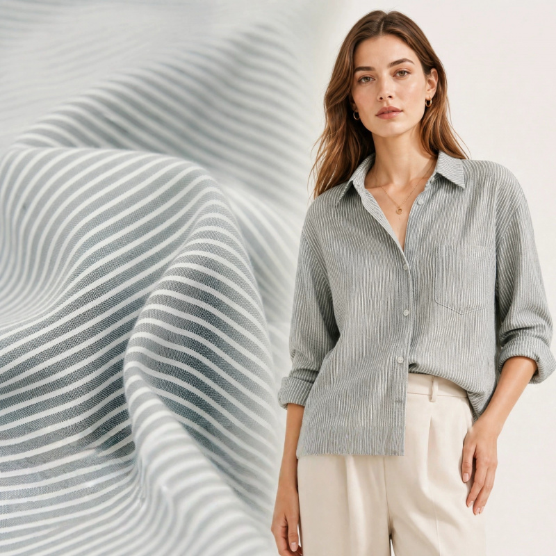 Japanese-style gray-white fine - đánh giá và giá Linen Shirt Breathable