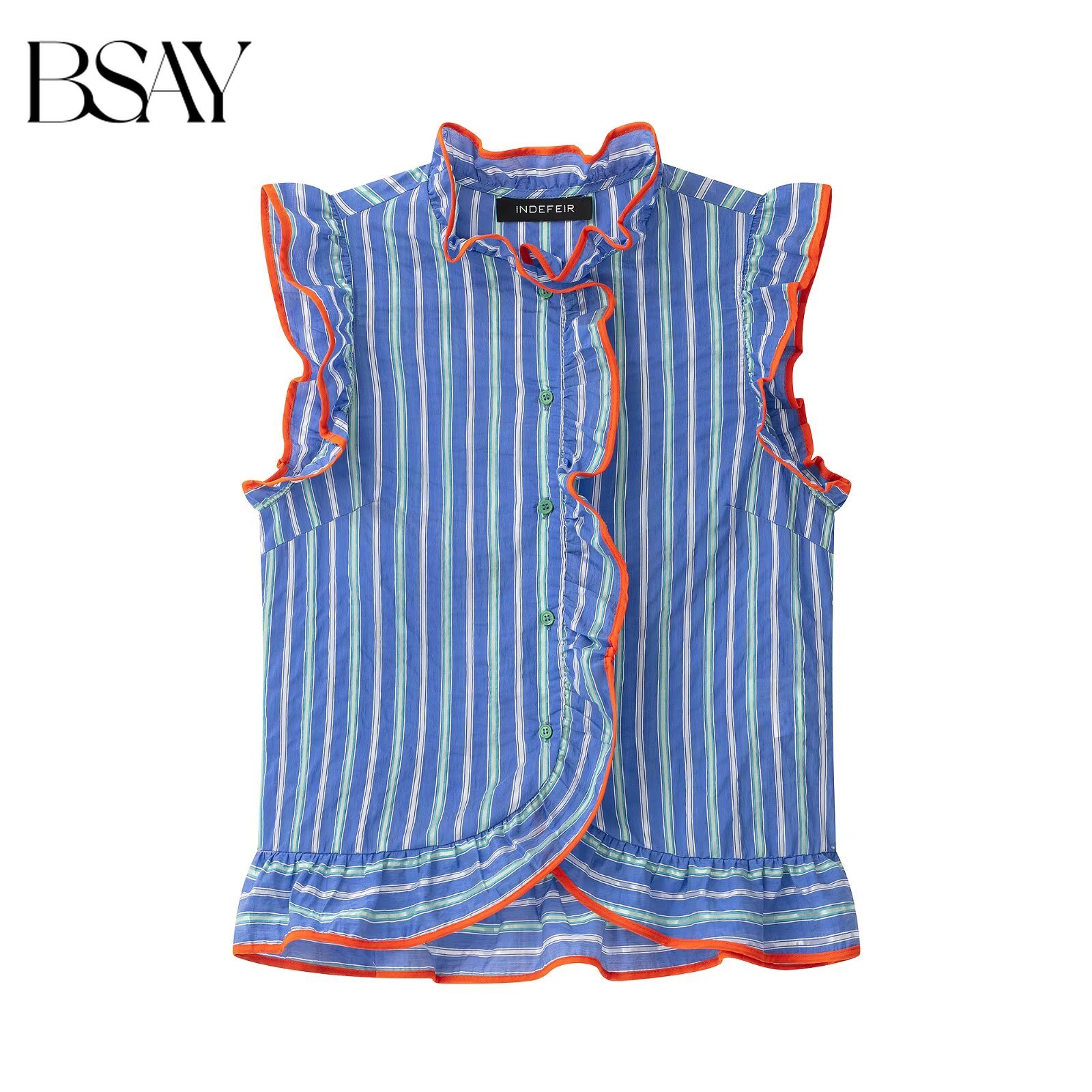 BSAY Women Colorful Striped Sl - đánh giá và giá Shirt Camp Collar