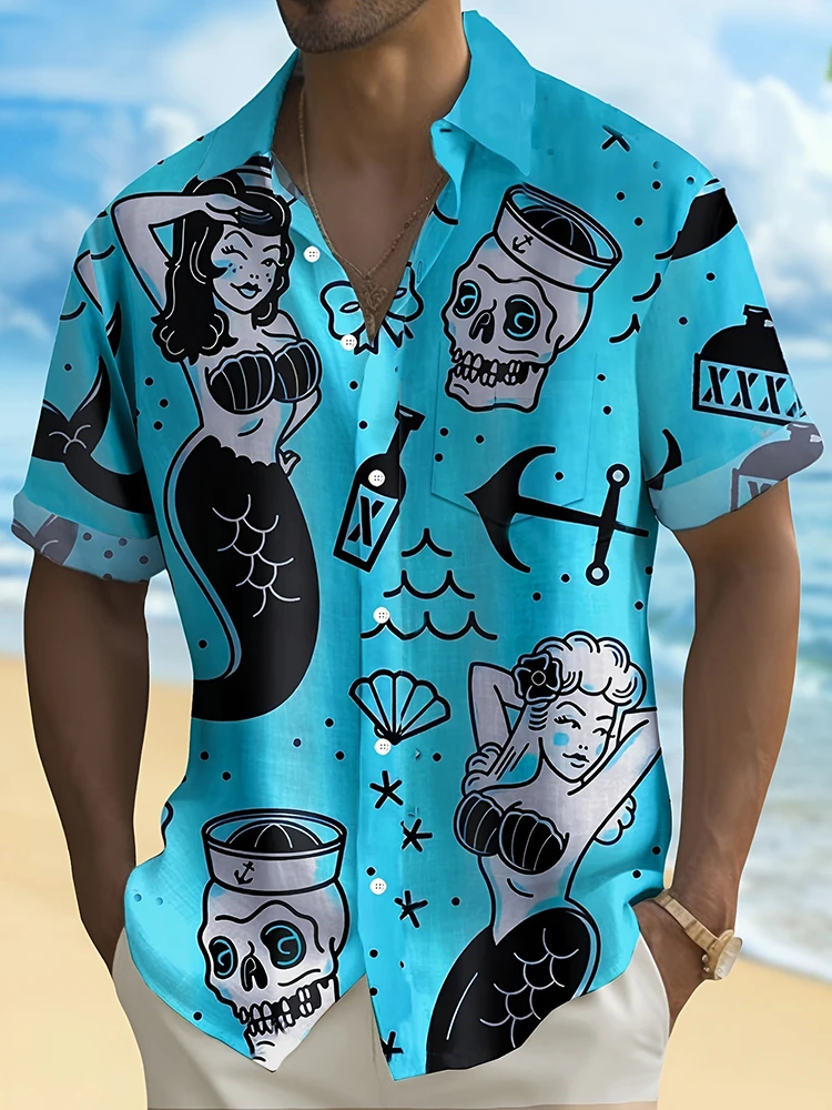 Summer Men's Fashion Casual So - đánh giá và giá Resort Shirt Floral