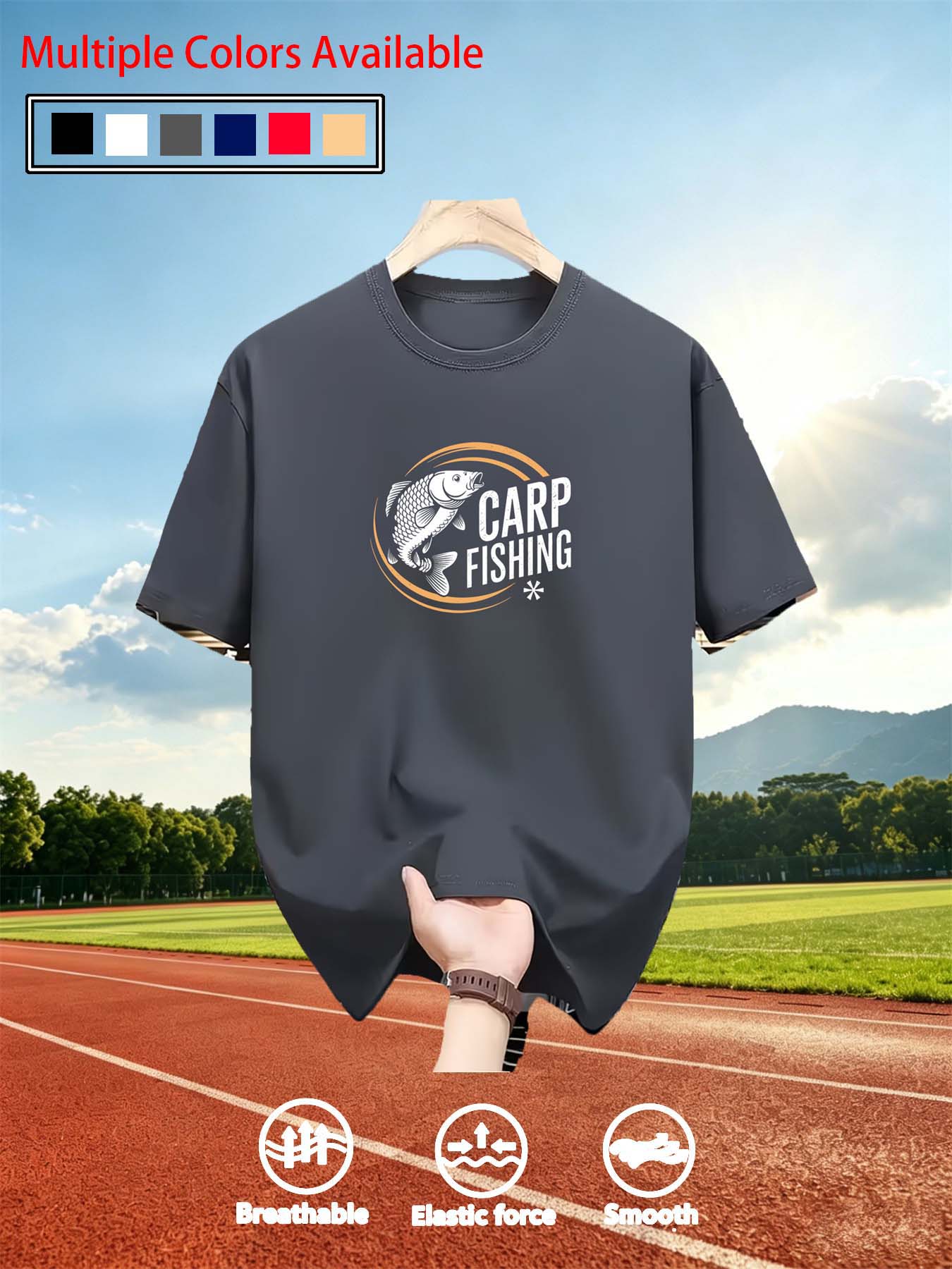 Men O‑Neck Short Sleeve T‑Shir - đánh giá và giá Tee Graphic Print