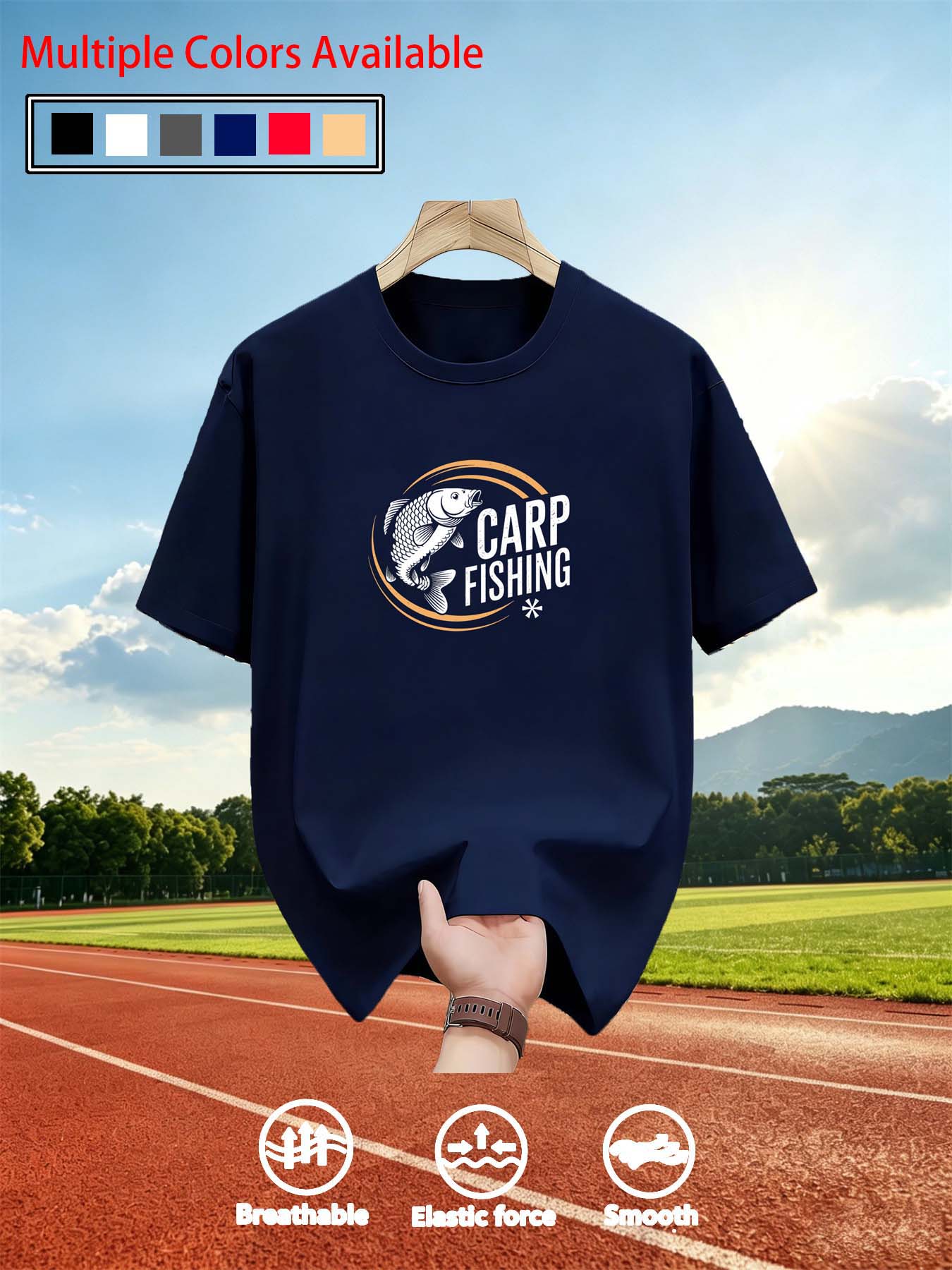 Men O‑Neck Short Sleeve T‑Shir - đánh giá và giá Tee Graphic Print