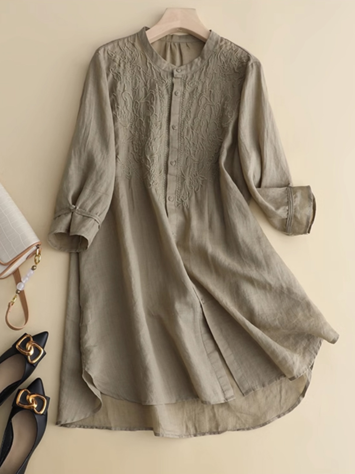 Spring Summer Breathable Thin  - đánh giá và giá Linen Shirt Breathable