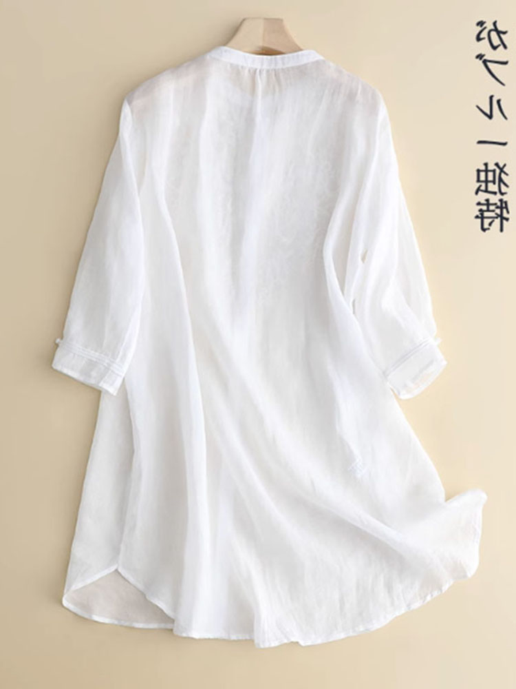 Spring Summer Breathable Thin  - đánh giá và giá Linen Shirt Breathable