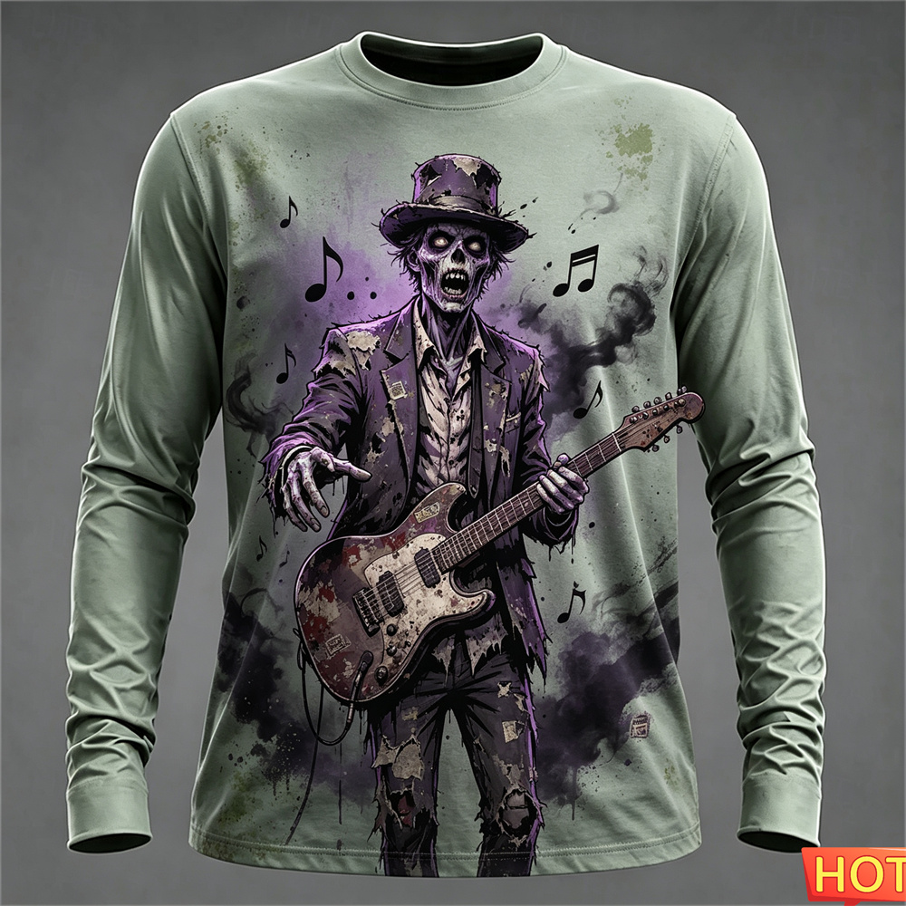 Autumn winter Men's Long sleev - đánh giá và giá Tee Graphic Print